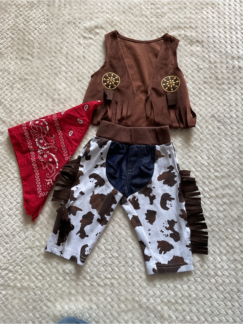 Unisex Toddler Cowboy Cowgirl Costume 3-Piece Set
